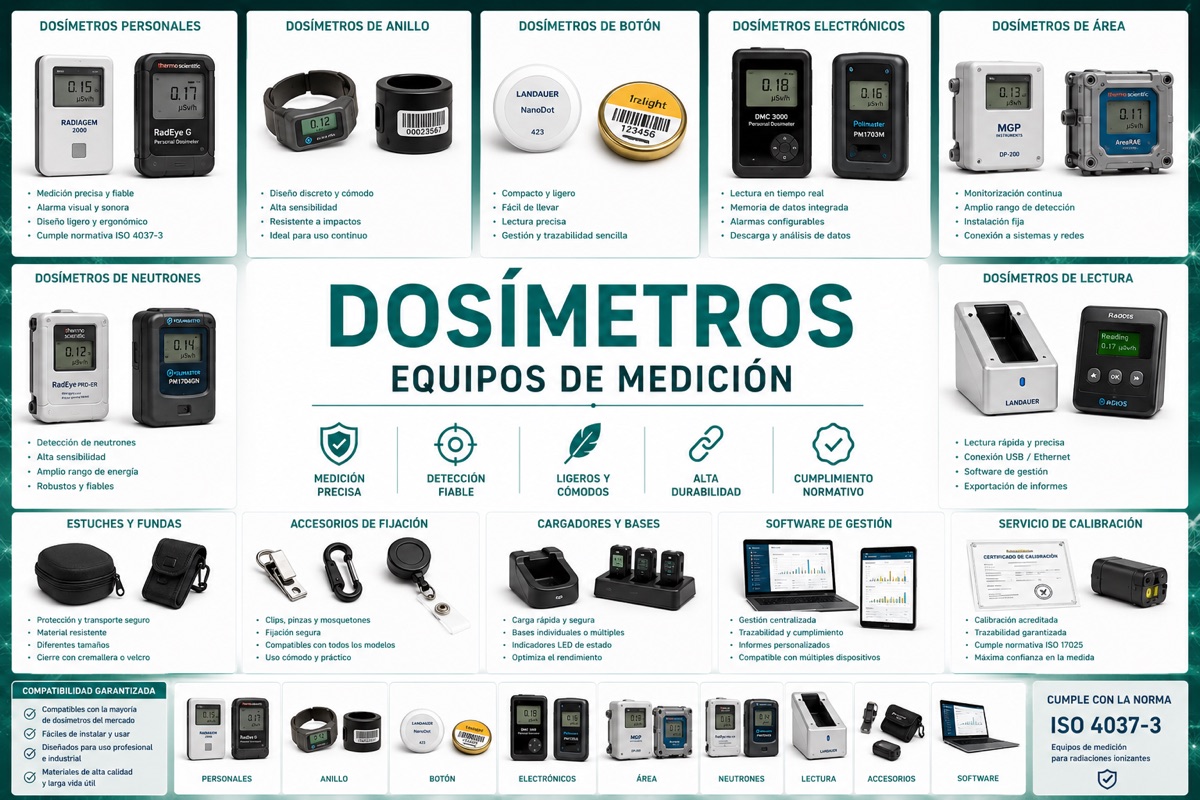 Dosímetros Profesionales para Radiaciones Ionizantes | Precisión Certificada para Entornos Críticos