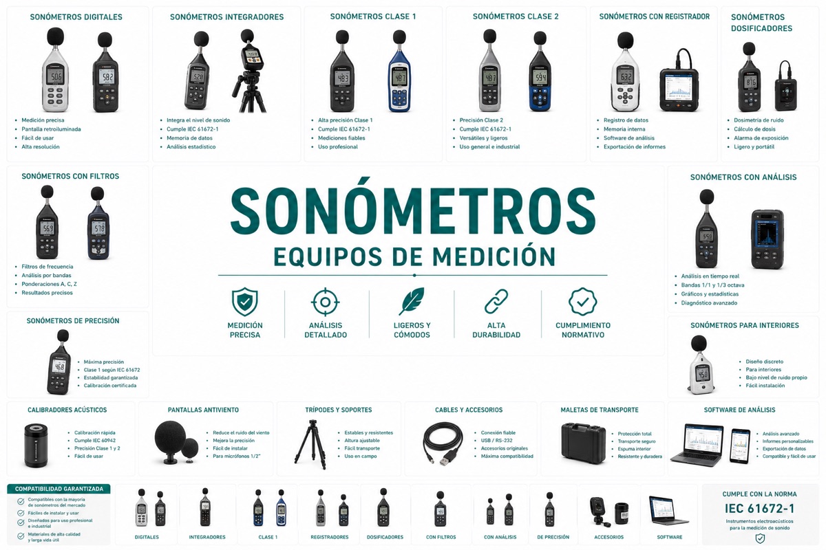 Sonómetros Profesionales | Medición Acústica Conforme a Normativa Internacional