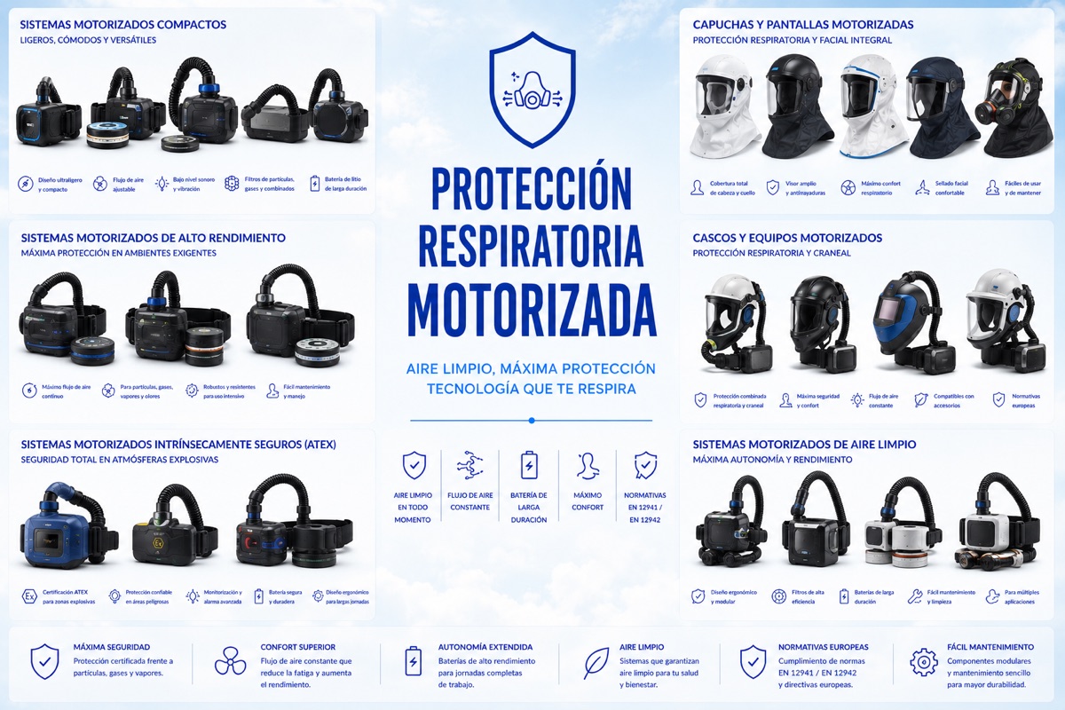 Protección Respiratoria Motorizada | Tecnología Inteligente para Respirar con Mayor Libertad