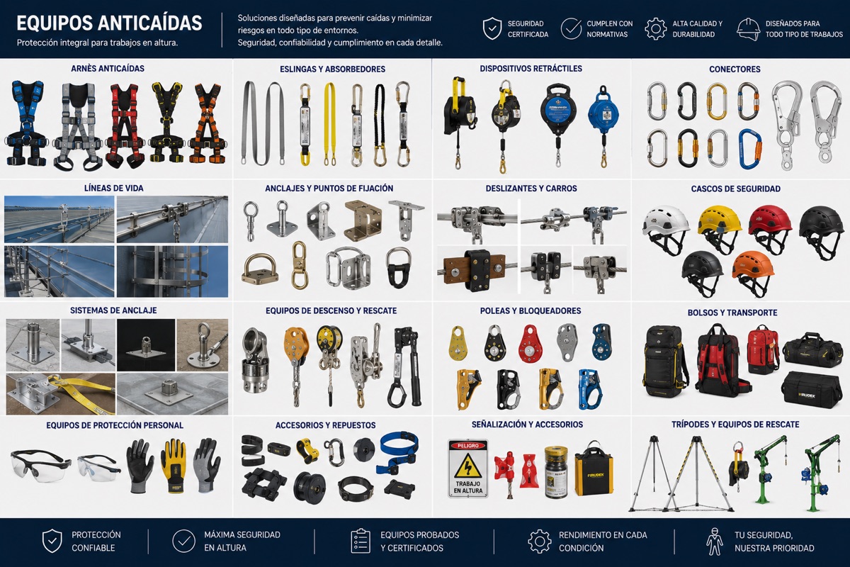 Equipos Anticaídas Certificados | Soluciones Integrales para Trabajos en Altura